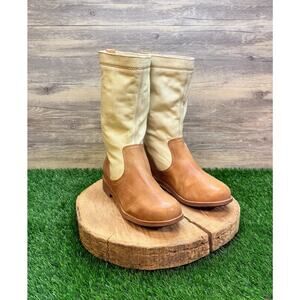 Olukai Women - Size 9.5 - Tan / Cream Haleakala Canvas Boots 01798